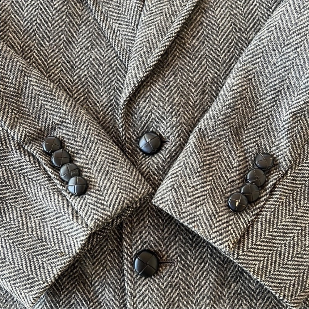 Hart Schaffer & Marx‎ Vintage Wool Herringbone Pattern Sports Coat Blazer Jacket - Picture 5 of 15